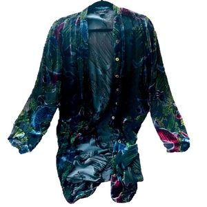 Velvet/Silk Coy Fish Beach Swimsuit Coverup SZ L